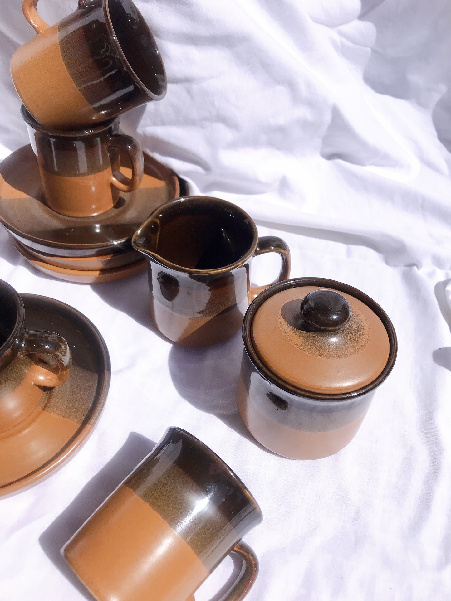 Set Cups & Saucers/Milk Jug/ Sugar - Korea