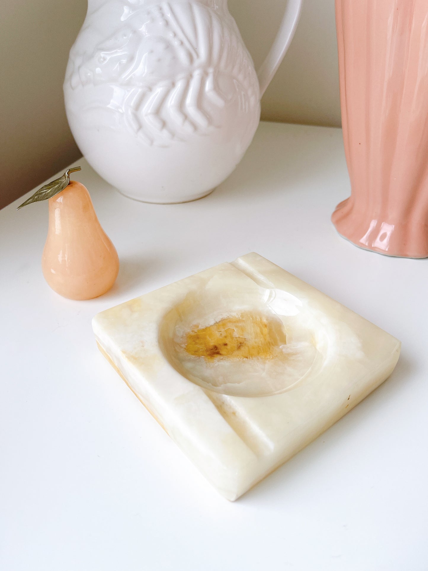 Alabaster Ashtray/ Trinket Dish