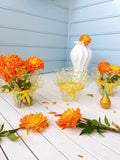 Perspex Yellow Polka Dot Vase/Planter/Ice Bucket