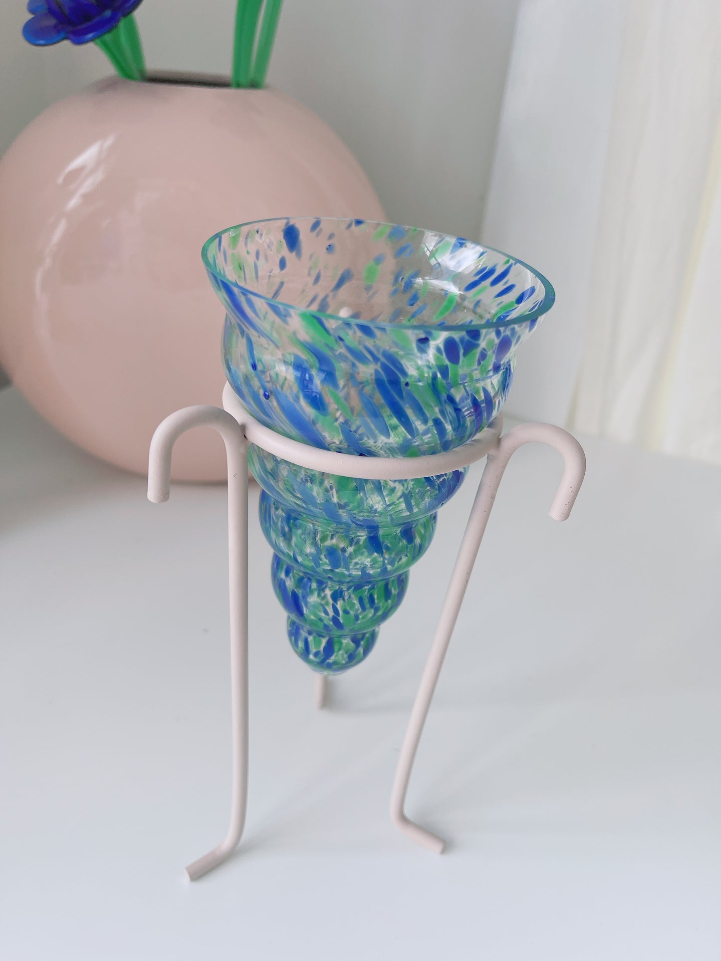 Glass Vase on Stand