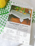 Vintage Tablecloth Green & White Check