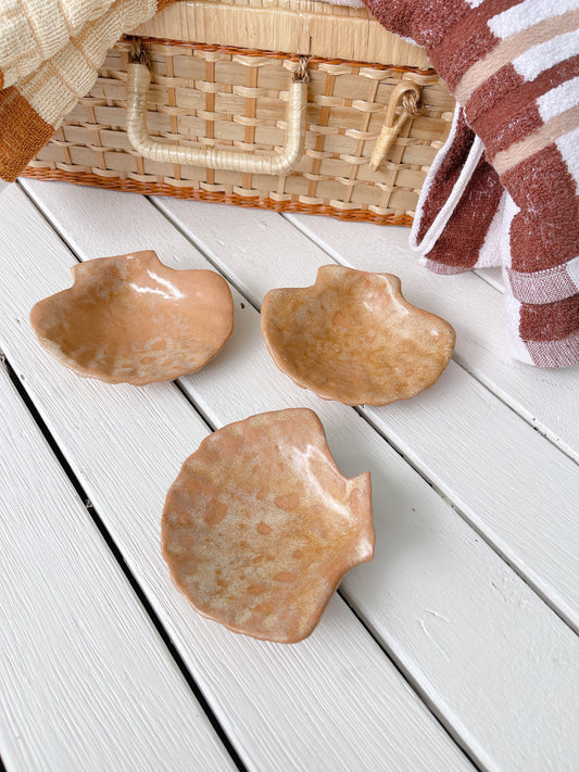 Vintage Handmade Pottery Shells- Sold Individually